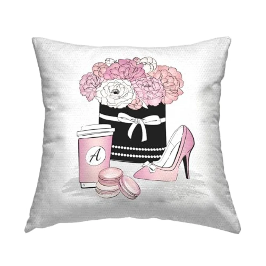 

Декоративная подушка Pink Life Accessories с принтом для улицы, 18 x 18 дюймов