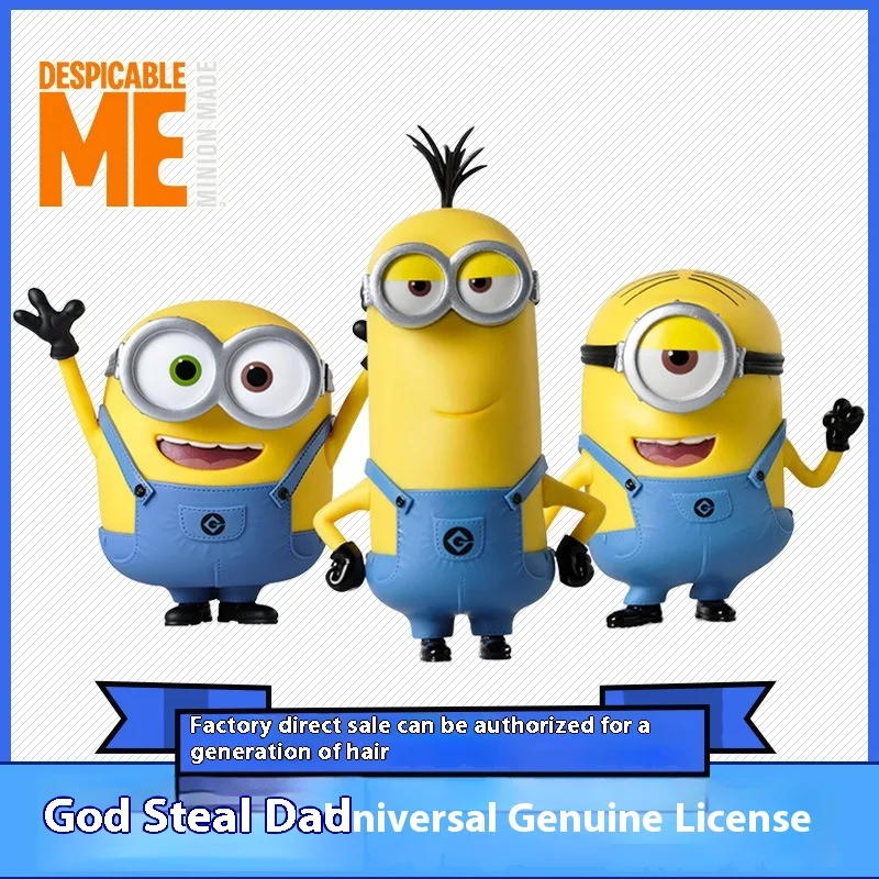 Minionki Anime zabawka Cartoon Anime kolekcja figurek Model ukraść księżyc Miniones miniaturowe figurki zabawki dla dzieci prezenty