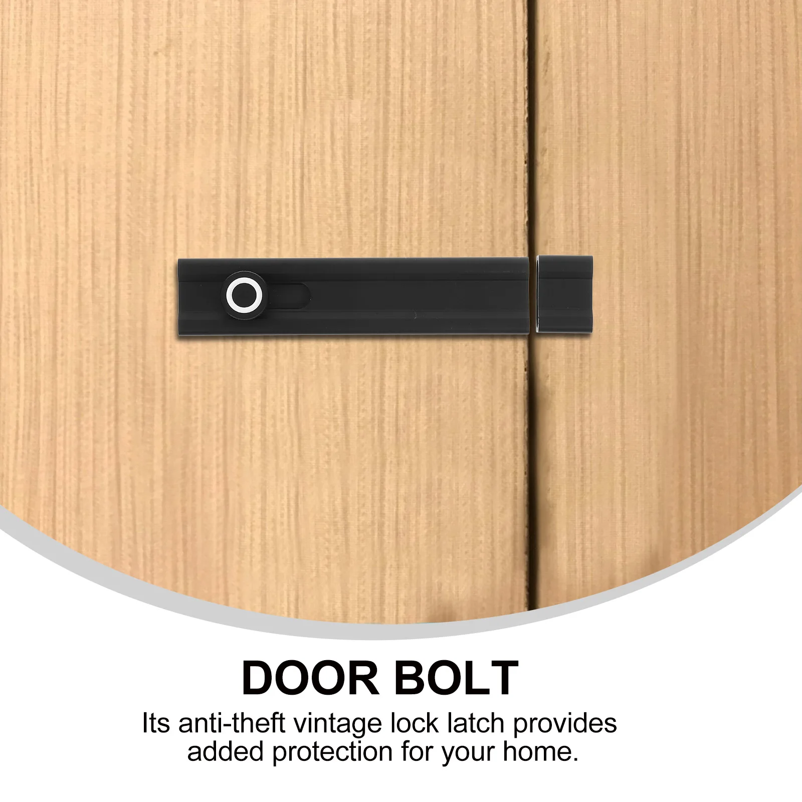 

Aluminum Alloy No-Drill Adhesive Latch Lock Reinforced Bolt Anti-Theft Vintage Flush Bolt Night Door Lock For