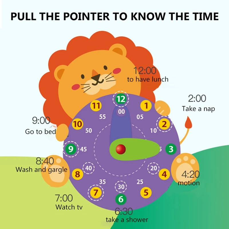 ساعة تقويم طقس للأطفال ألعاب خشبية ، إدراك للوقت ، أدوات تعليمية تعليمية لمرحلة ما قبل المدرسة ، ألعاب أطفال