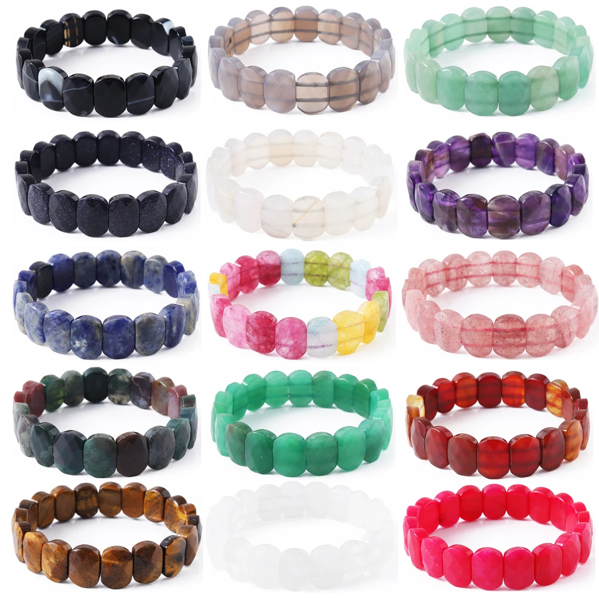 

Bracelet WoMen Bracelet, Naturally Stone Agate Jade Crystal Jasper Restore Confidence, Nhance Mental Clarity & Focus