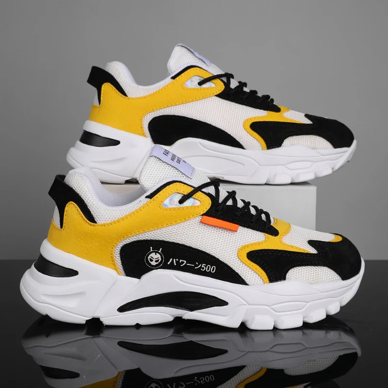 

Men's casual sneakers four seasons breathable soft-sole outdoor speed running shoes fashion students Joker racing sports shoes