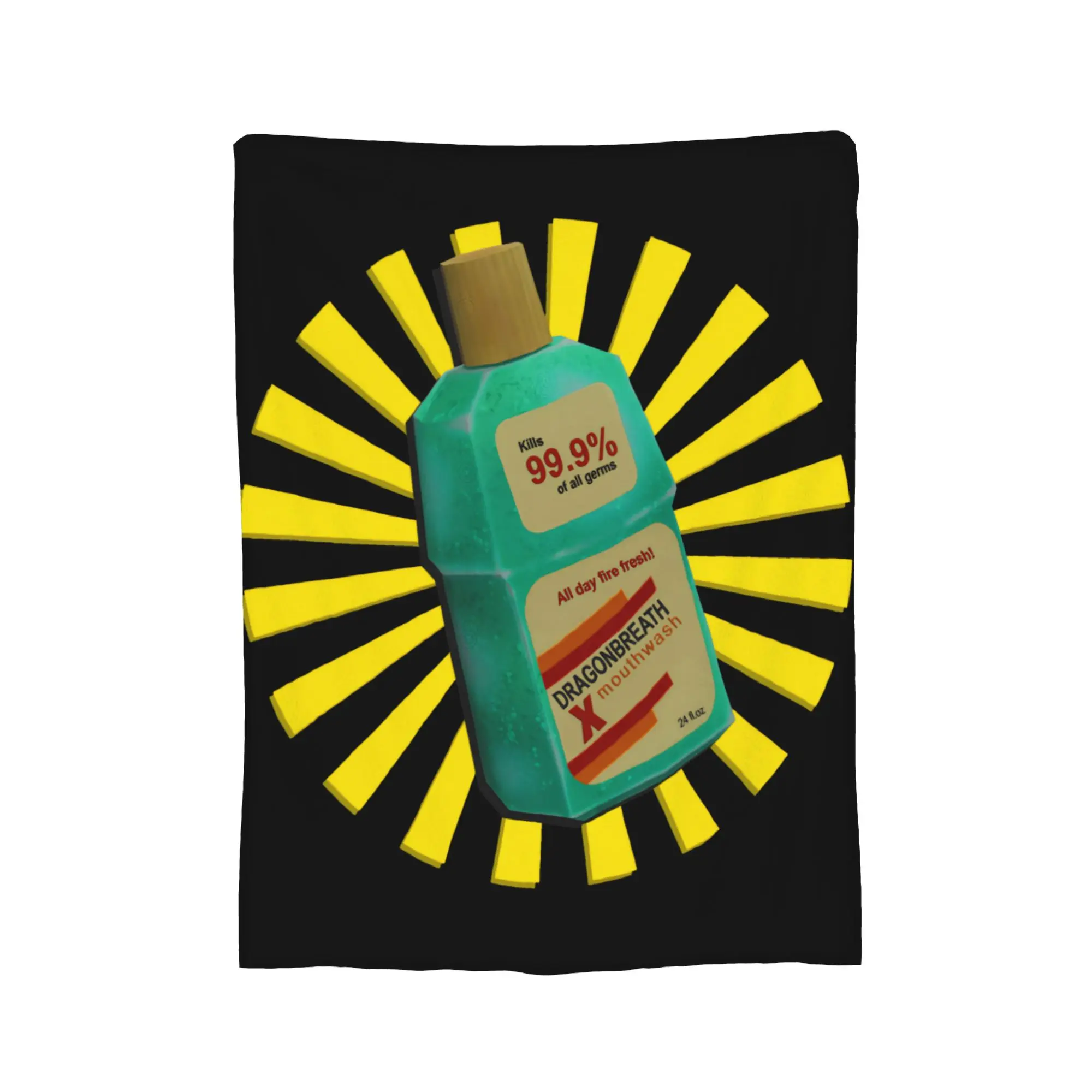 Mouthwashing Shine Blankets  Flannel Funny Warm Throw Blankets for Home Restaurant All Season