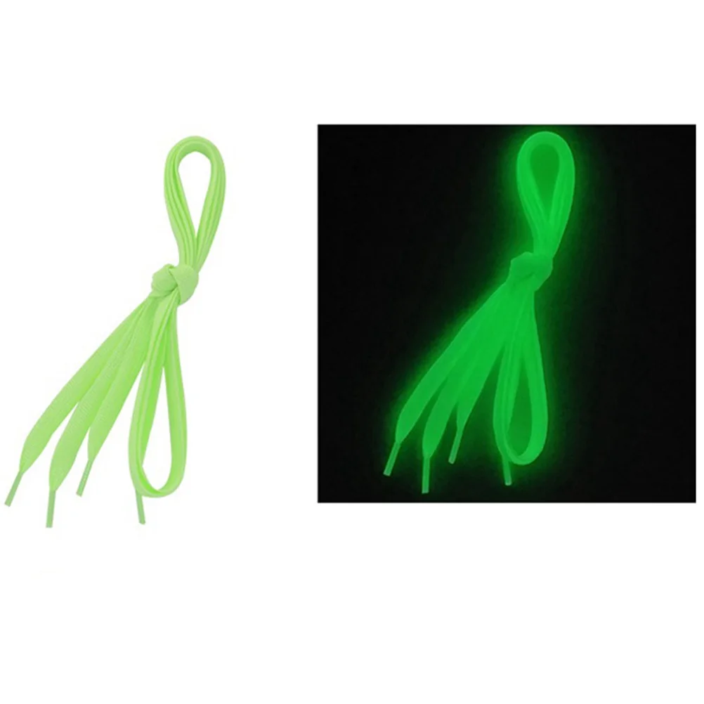 Luminous LED Shoelaces Fashion Light Up Casual Sneaker Shoe Laces Disco Party Night Glowing Shoe Strings (Green)