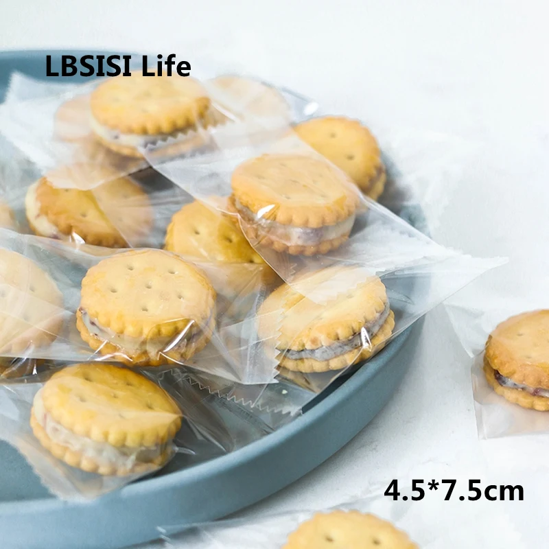 LBSISI Life 1000pcs Cookie Button Biscuits Mini Candy Bags Chocolate Milk Dates Baking Machine Hot Sealed Food Packing Bags