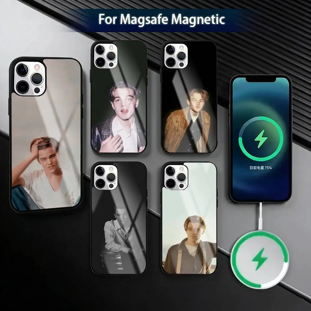 Leonardo D-DiCaprio  Phone Case For iPhone17,16,15,14,13,12,11 Plus,Pro Magnetic For Magsafe Wireless Charging