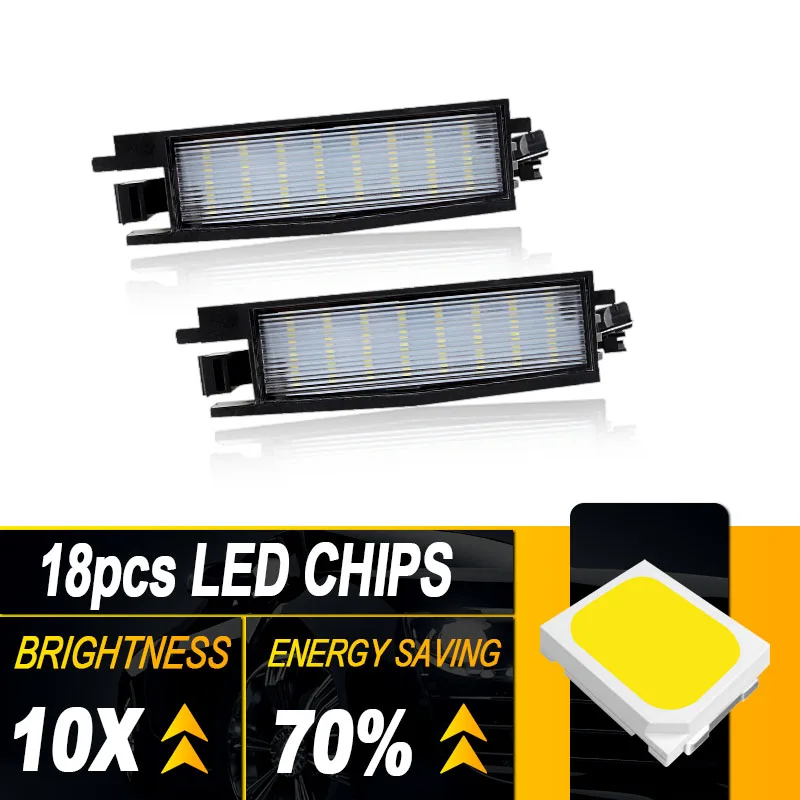 2pcs White LED License Number Plate Light Lamp OEM:81270-02230 For Toyota Auris E180 Aygo RAV4 MK3 XA30