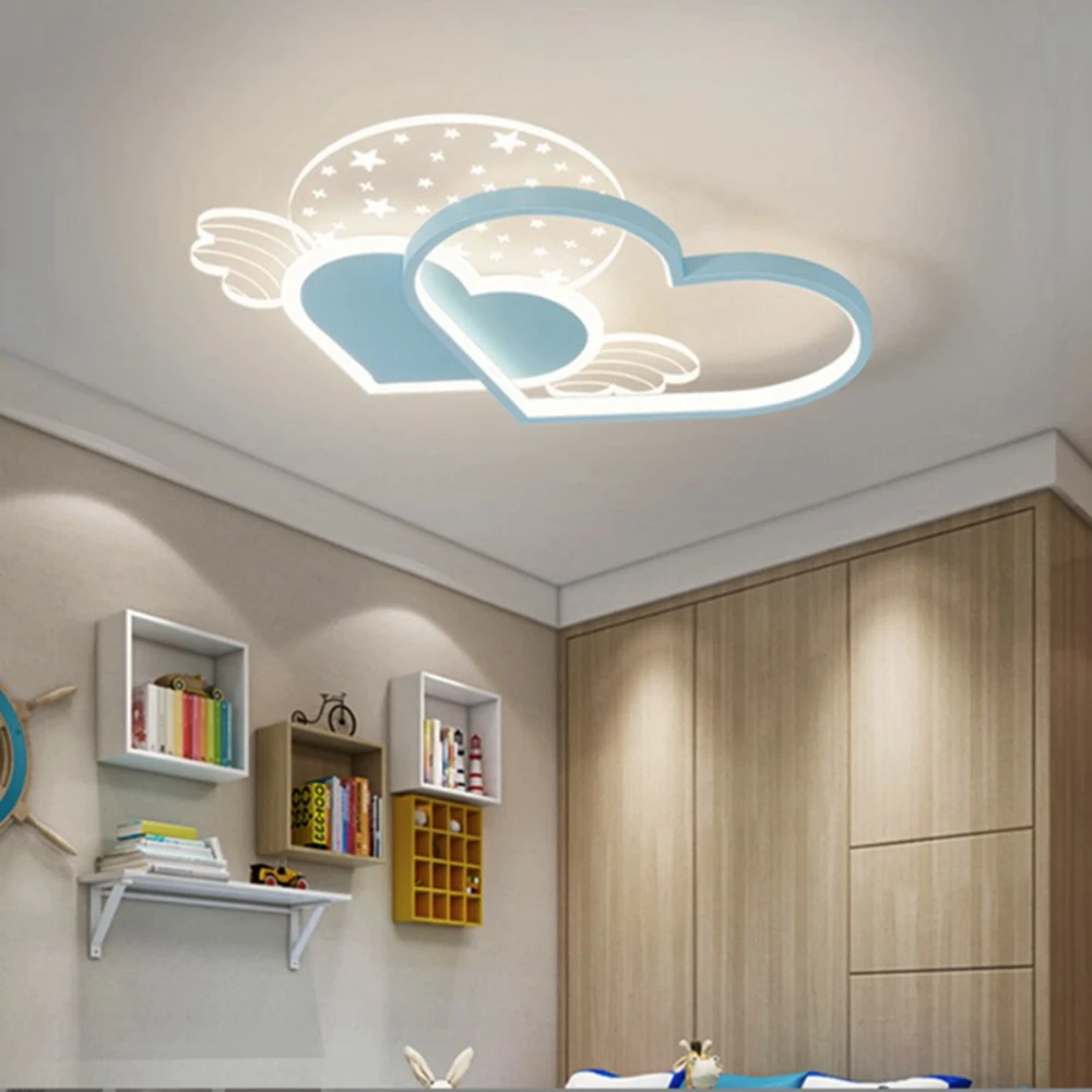 Modern Bedroom Love Ceiling Lamp Creative Boys And Girls Room LED Intelligent Chandelier Gexing Indoor Decoration Lamps