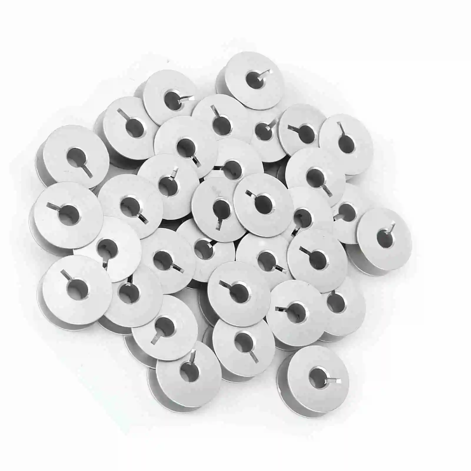 100pcs Sewing Machine Bobbin Thread Bobbin 55623A Aluminum Bobbins Slotted for Industrial Sewing Machine Parts view 3