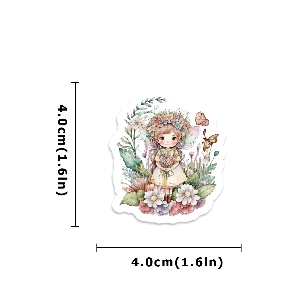 Etori Life 46pcs Flower elf cartoon cute Instagram style  DIY Decoration Student Stationery Notebook Diary Journal Stickers