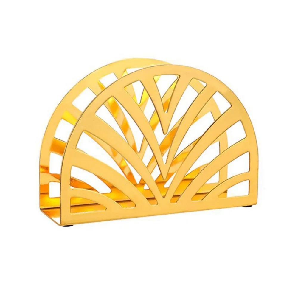 

Non-slip Bottom Iron Art Paper Towel Holder Rust-resistant Hollow Nordic Paper Storage Shelf Space Saving Large Capacity