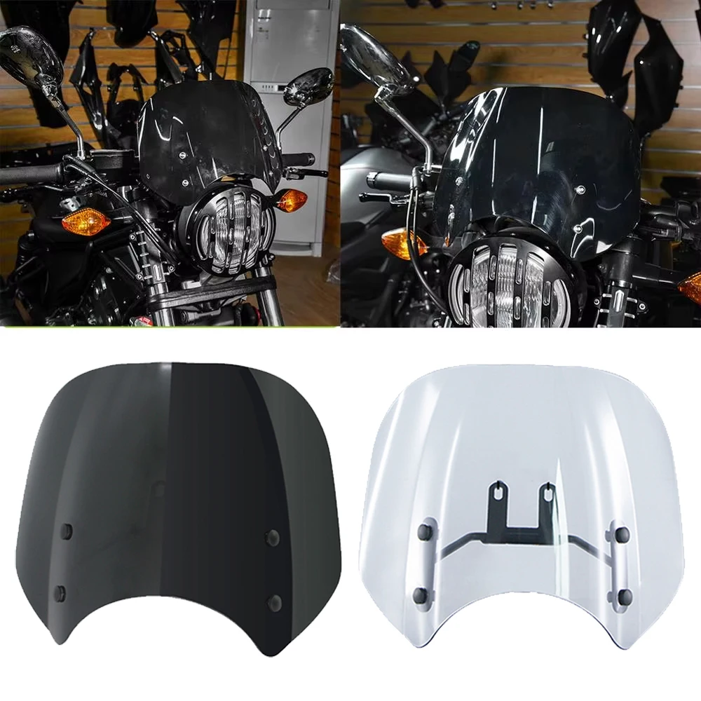 

Windshield For Honda CMX300 CMX500 Rebel CM CMX 300 500 2017-2025 Windscreens Motorcycle Air Wind Deflectors Front Screen Shield