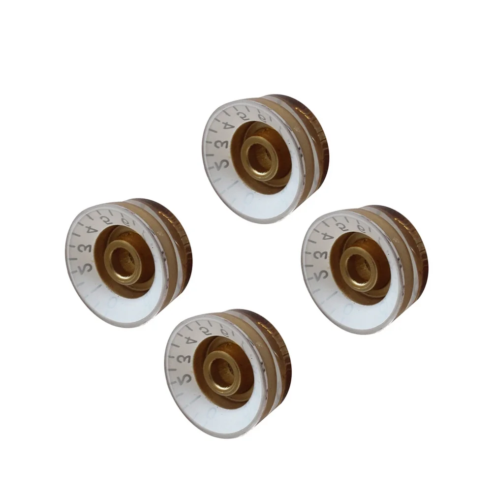 

4Pcs Electric Guitar Knobs Volume Tone Control Rotary Acrylic Replacement Parts for Style Large Round Button Durable