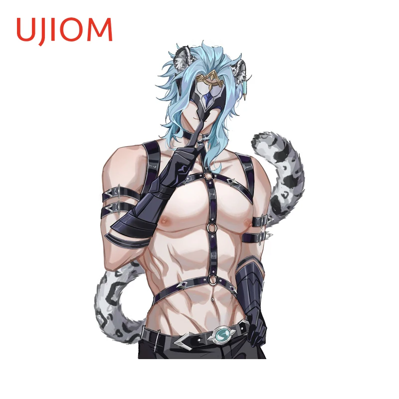 UJIOM Handsome Dottore Genshin Impact Wall Stickers Colorful Anime Game Room Laptop Decals Waterproof Light Switch Decor