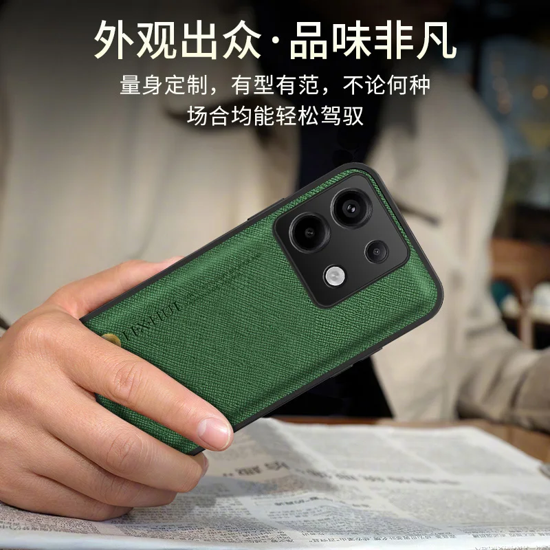 Case For Redmi Note 13 Pro 4G POCO M6 X6 Pro 5G Luxury Leather Stripe Magnetic Back Cover For Redme Note 13Pro Plus Bumper Funda