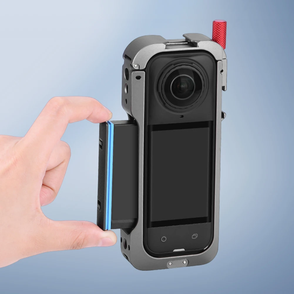 Protective Frame with Lens Guard Quick Release Rabbit Cage Cold Shoe Mount Protective Case for Insta360 X5 Camera Accessories