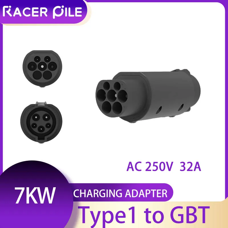 

Автомобильный разъем EV, стандартная зарядка EV типа 1 на GBT AC 110 В, 7 кВт, 32 А, адаптер SAEJ1772 на GBT для всех китайских автомобилей