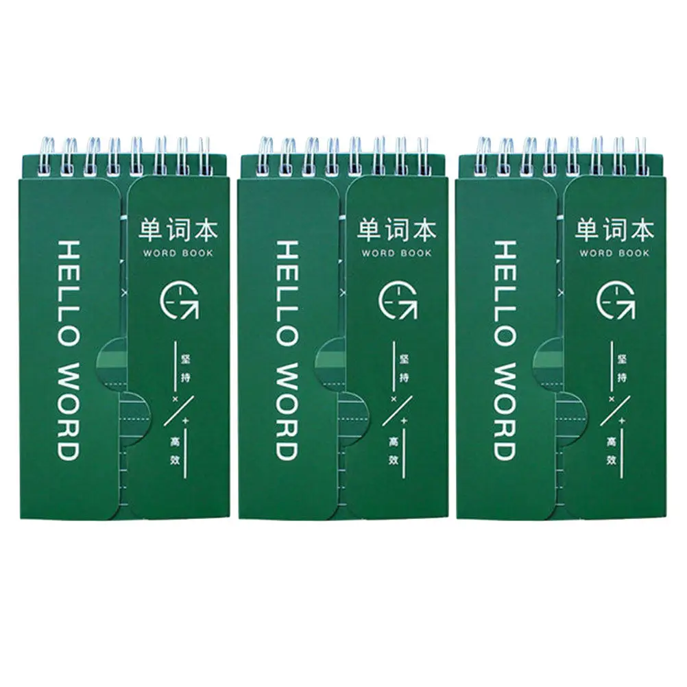 3Pcs Pocket Size Vocabulary Writing Notepad Lightweight Lined Paper for Students English Learning Diary Notes Portable Creative