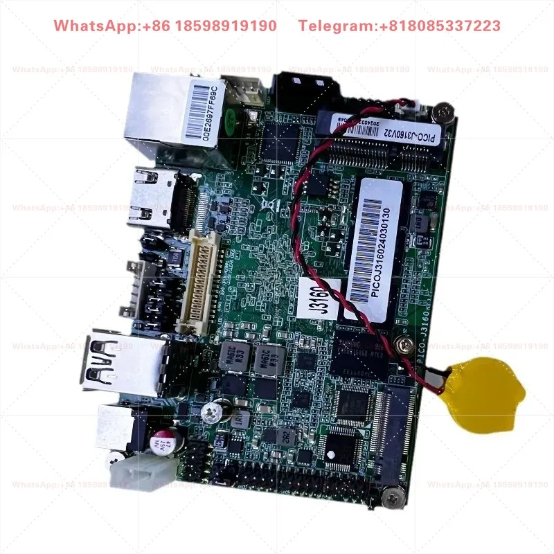 J3160 Quad Core Fanless Embedded Industrial Mini Mainboard 2.5 Inch Integrated Control Circuit Board