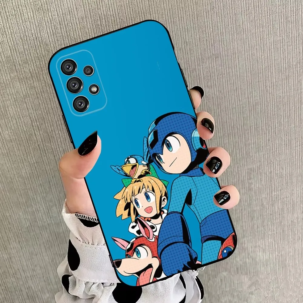 R-Rockman M-Megaman Game   Phone Case For Samsung Galaxy A20,A21s,A22,A31,A32,A52,A53,A72,73,A80,A91 Soft Black Cover