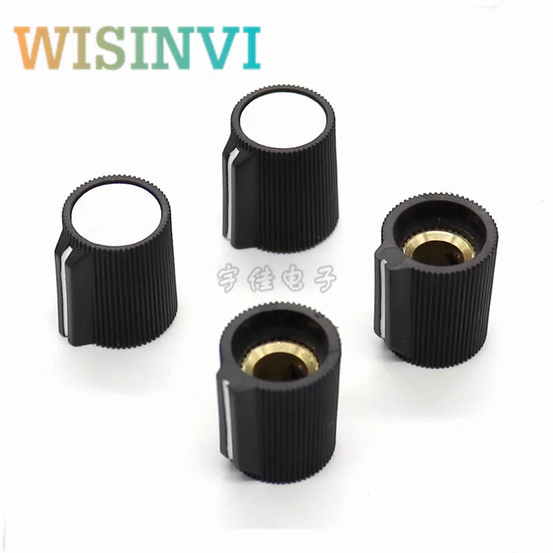 10PCS 14MM*17MM Black Plastic Knob Lock Screw cap Frequency Converter Panel Operation Speed Regulation Potentiometer Knob Cap