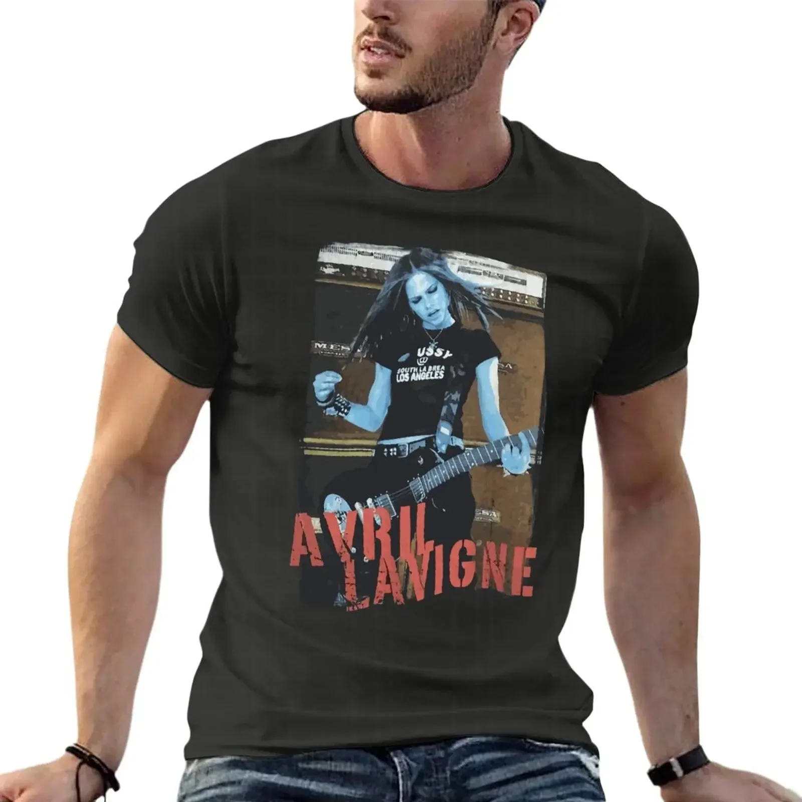 Short Sleeve Streetwear Plus Size Tops Tee Vintage Avril Lavigne Oversize T Shirts Men Clothing anime clothes graphic t shirts