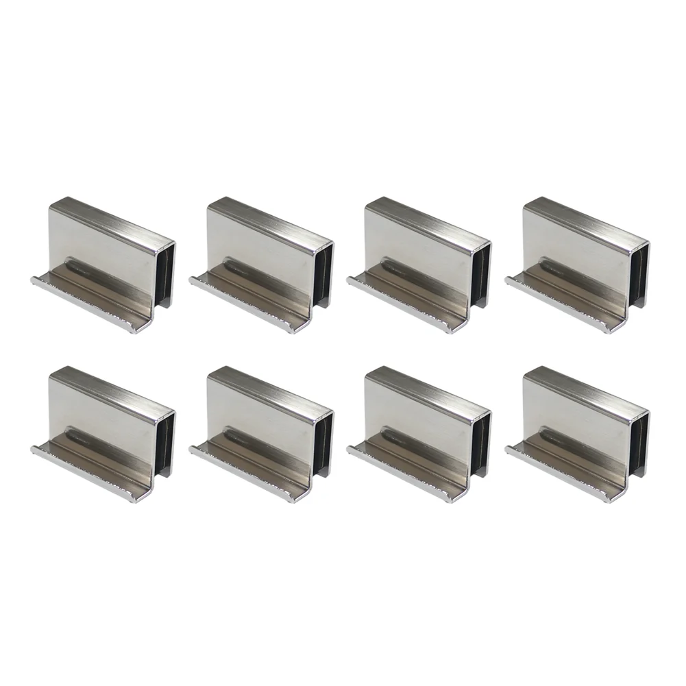 Glass Door Clamp Handle 40x23mm Anti Slip Concealed Grip For 5-6mm Thick Glass Cabinet Display Case Closet Pulls Home Hardware