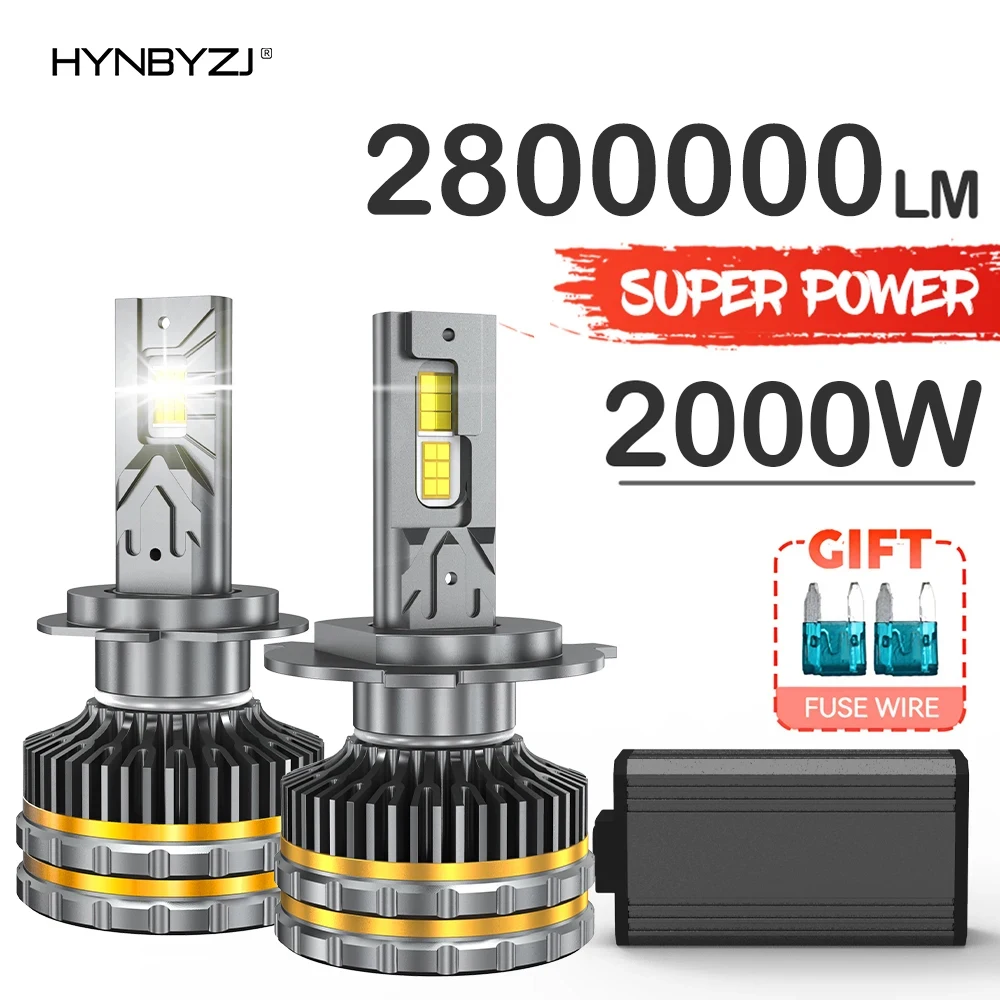 

HYNBYZJ 2000W H7 H4 Светодиодная фара 2800000LM H1 Автомобильные лампы H3 H8 H9 H11 HB3 9005 HB4 9006 9012 9007 9008 Фара 6000K Светодиодные фонари