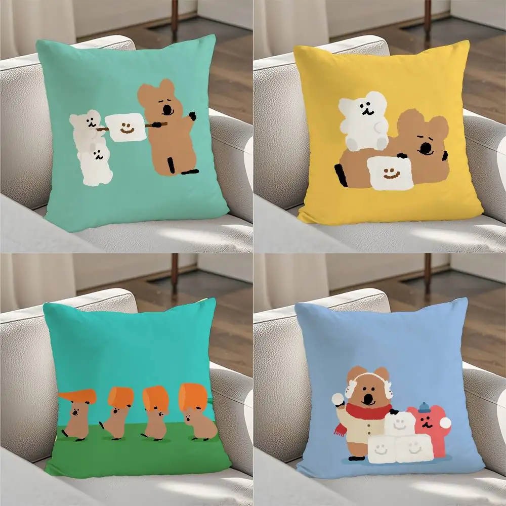 

Cute D-Dinotaeng Pillow Case Luxury Double-sided For Car Pillows 45x45 Cushions Cover Home and Decoration Sofa Pillow case