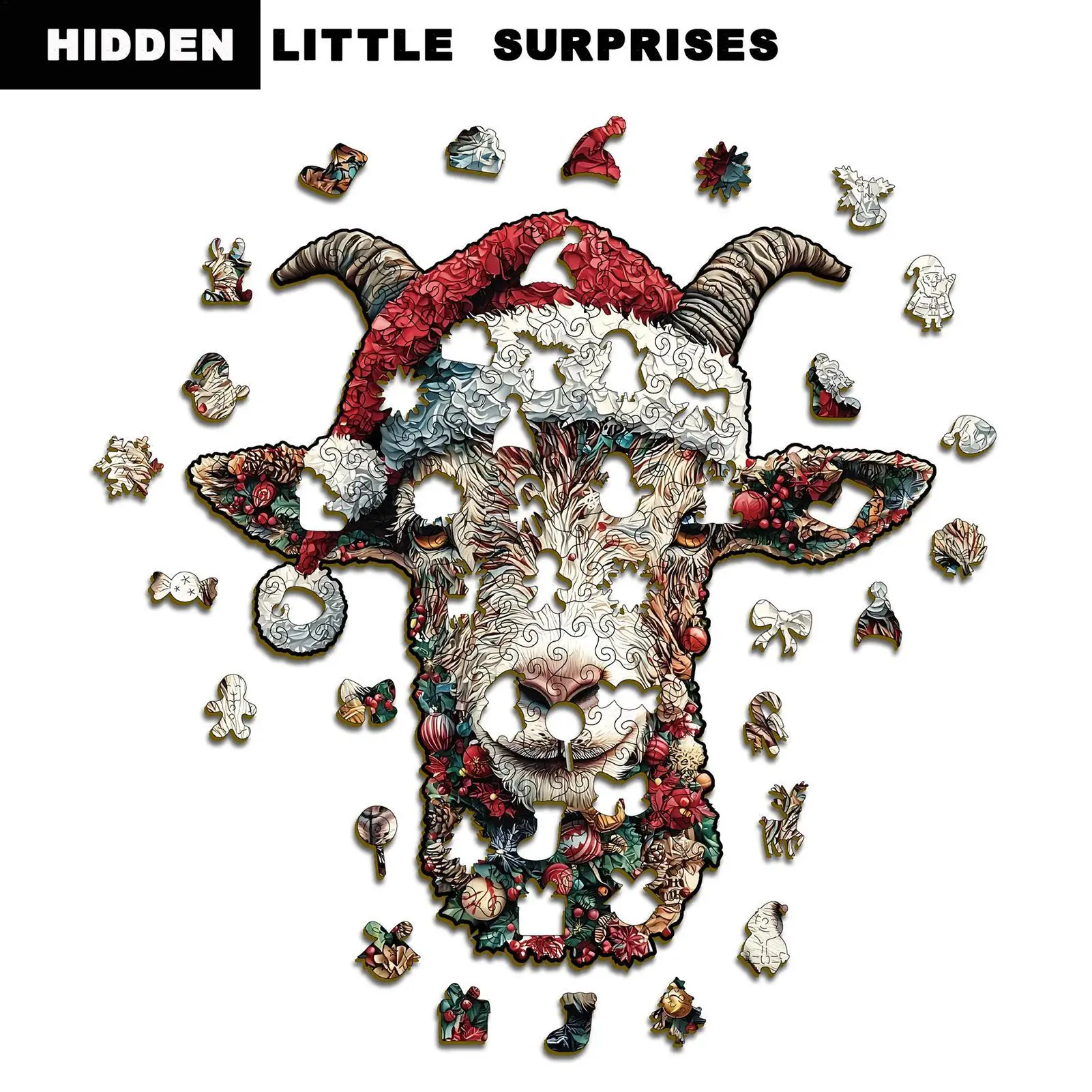 

Christmas Jigsaw Puzzles Wooden With Coin Bank Colorful Challenging Deer Puzzle For Recreation Relaxation Adults Children Boys