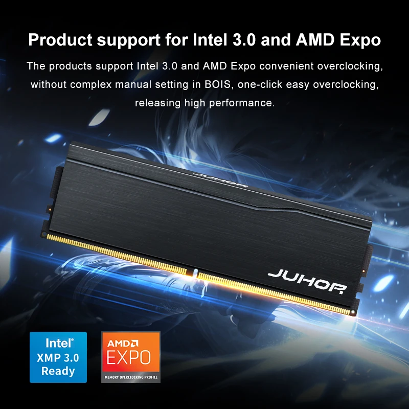 JUHOR Ram DDR5 16GB 6000MHz 6400MHz 32GB(16GBX2) PC5 Desktop
