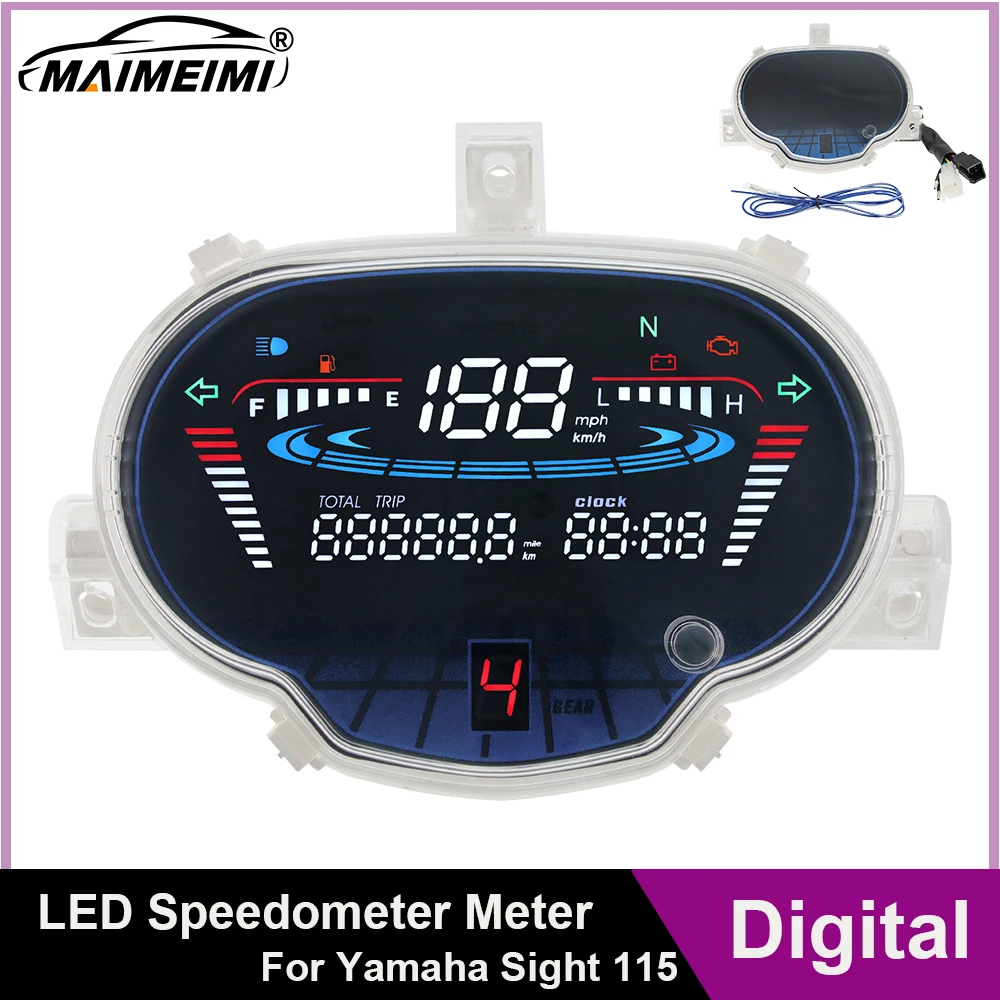 

Digital Meter For Yamaha Sight 115/Crypton Fi 114 Sirius fi VEGA RR/ VEGA FORCE Multi-functional Speedometer Dashboard Assy
