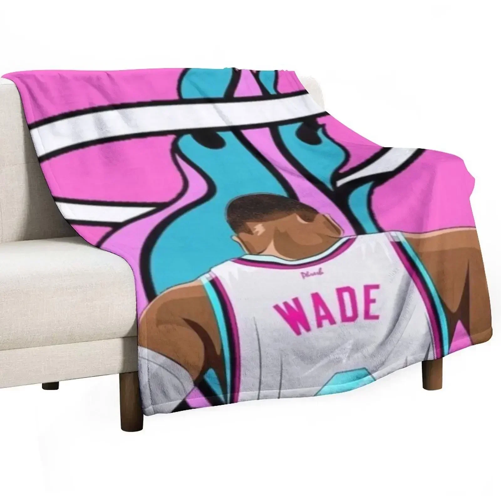 Dwyane Wade Throw Blanket Flannel Fabric Travel Single Blankets