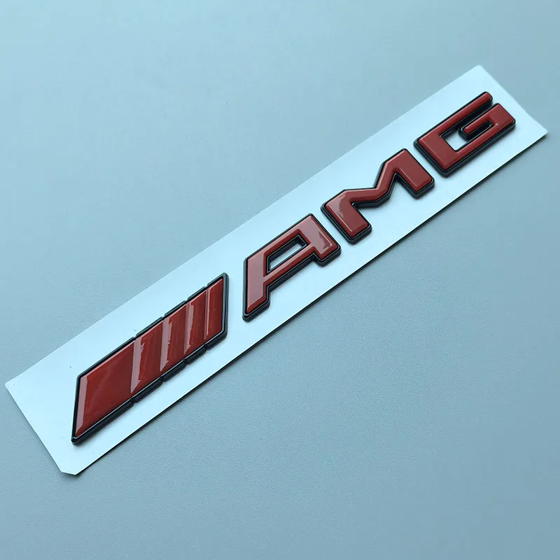 19.5cm for Mercedes Benz AMG C63 E63 A45 GLE63 700 800 900 Rocket Trunk Lid Nameplate Logo Flat Two Layers Dual Colors Sticker