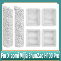 For Xiaomi Mijia ShunZao H100 Pro Wet and Dry Robot Vacuum Cleaner Soft Fluffy Brush Roll Hepa Filter Accessories Kit Spare