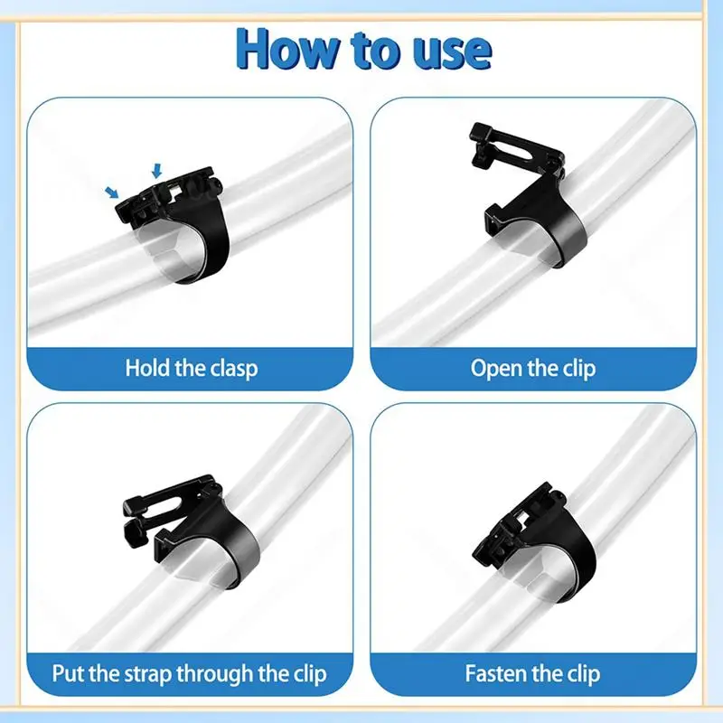 

-A60I 40X Silicone Snorkel Clip Diving Snorkel Holder Snorkel Keeper Scuba Dive Plastic Clip Snorkel Keeper Tube Holder