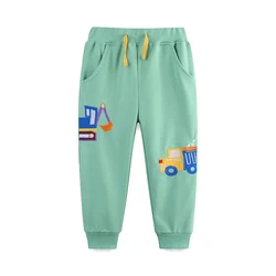 Spring and Autumn Boys' Casual Pants Vehicles Embroidered Pocket Pants Outdoor Casual Children's Wear