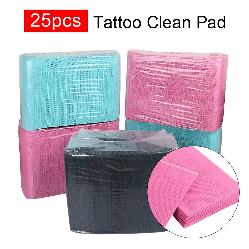 

Водонепроницаемые коврики для татуировок, бумажные салфетки, двухслойные простыни 45 х33 см, одноразовые аксессуары для татуировок, 25 шт.