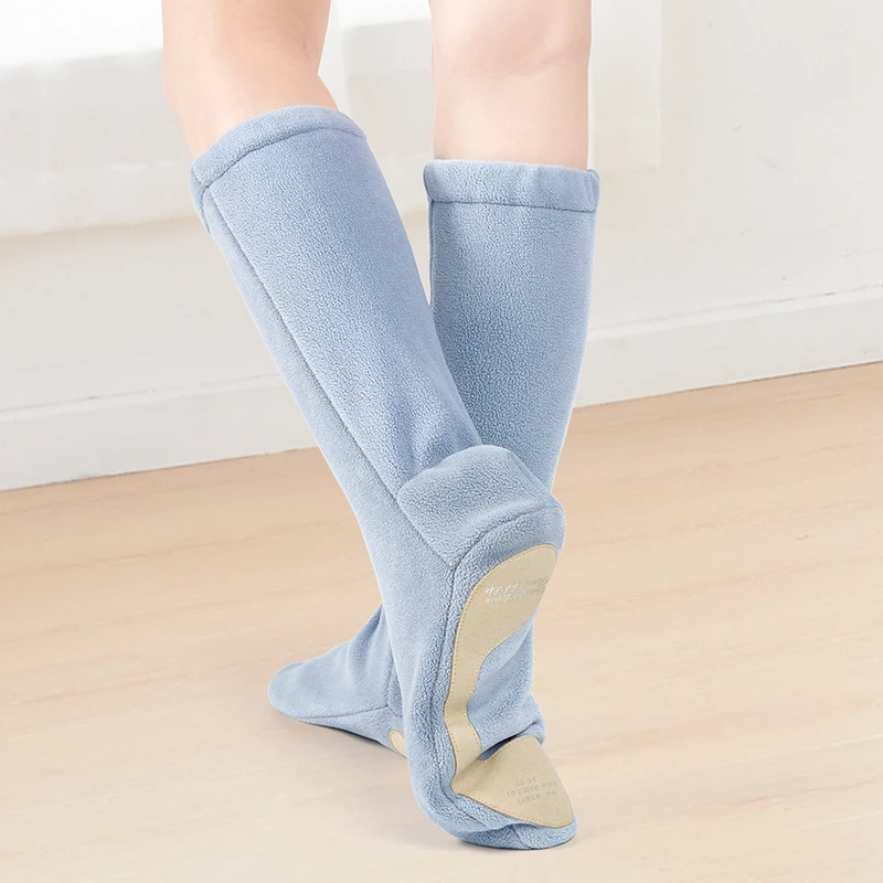 Teens Women Warm Ballet Boots Warm Velvet Boots Tall Thermal Dance Boots Warm up High Top Ballet Shoes Training Shoes for Winter