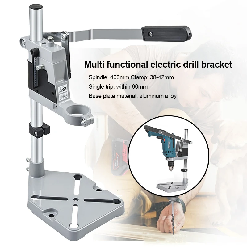 Multi-function Electric Drill Stand Woodworking Drilling Positioning Table Bench Drill Holder Mini Vice Pliers Bench Clamp