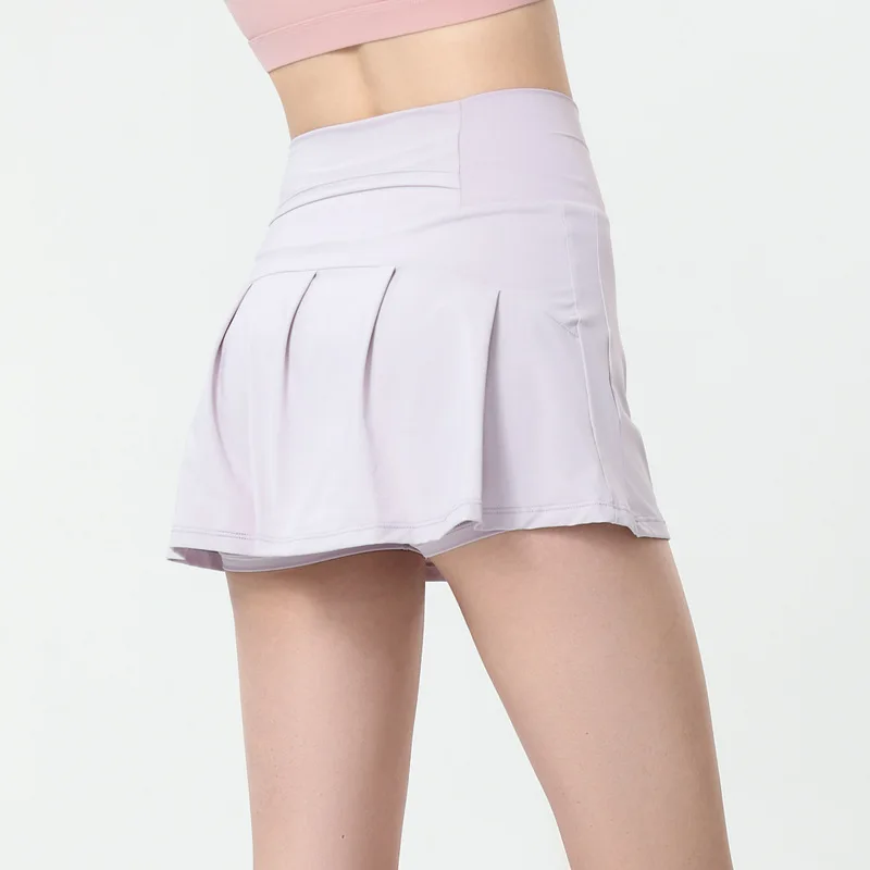 Women Fake Two Piece High Waist Hip Cover Design Quick Dry Sports Shorts Breathable Yoga Shorts Summer Fitness Running Shorts
