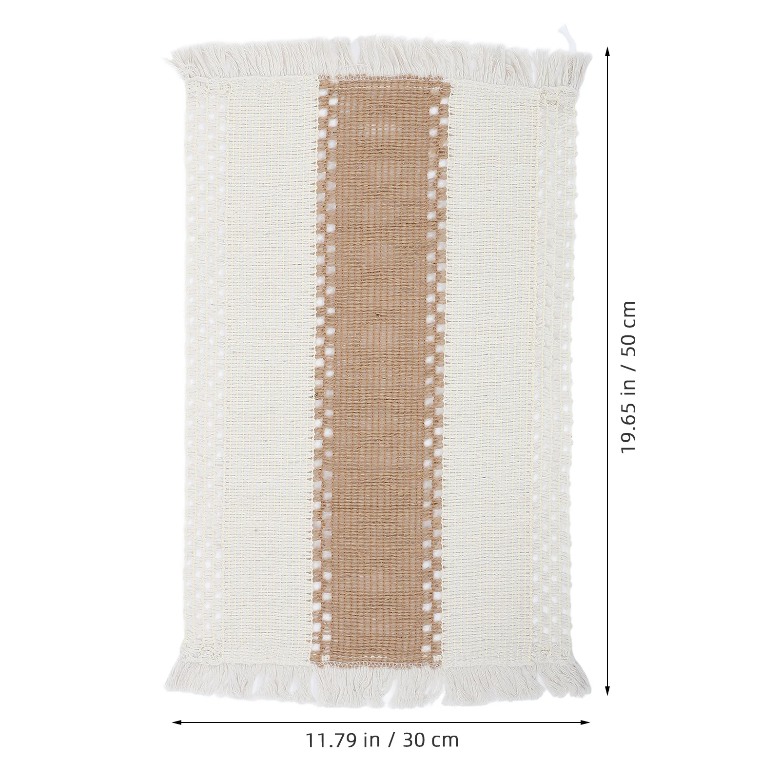 8 قطعة المفارش القطن الكتان المنسوجة شرابة مقاومة للحرارة المضادة للحرق مستطيلة الجدول الحصير غرفة الطعام المطبخ المفارش مجموعة من 8 #6