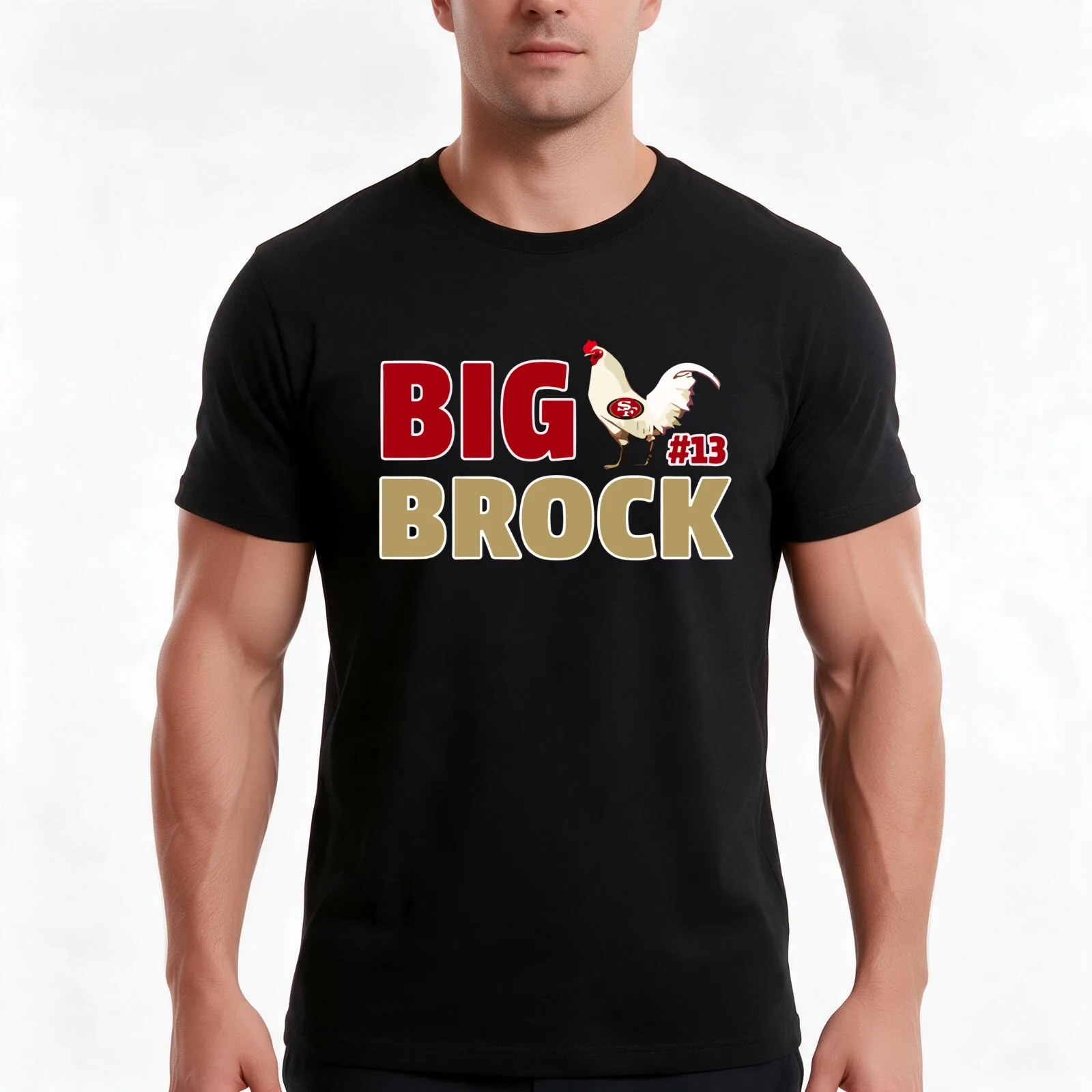 Brock Purdy Big Brock 13 T-Shirt, Summer Casual Cotton Tee, Oversized Streetwear Tops, Vintage Graphic Print, Unisex Men Women