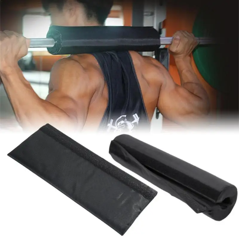 Barbell Pad Squat Weight Lifting Foam Neck Shoulder Protector Support Black Oxford Cloth High Elastic Foam Barbell Pad  ﻿