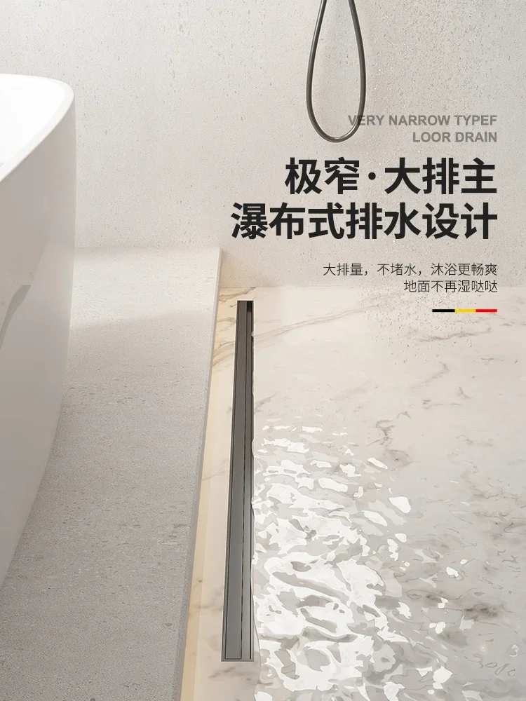 Deodorant linear strip gun gray full copper core extended linear shower bathroom partition