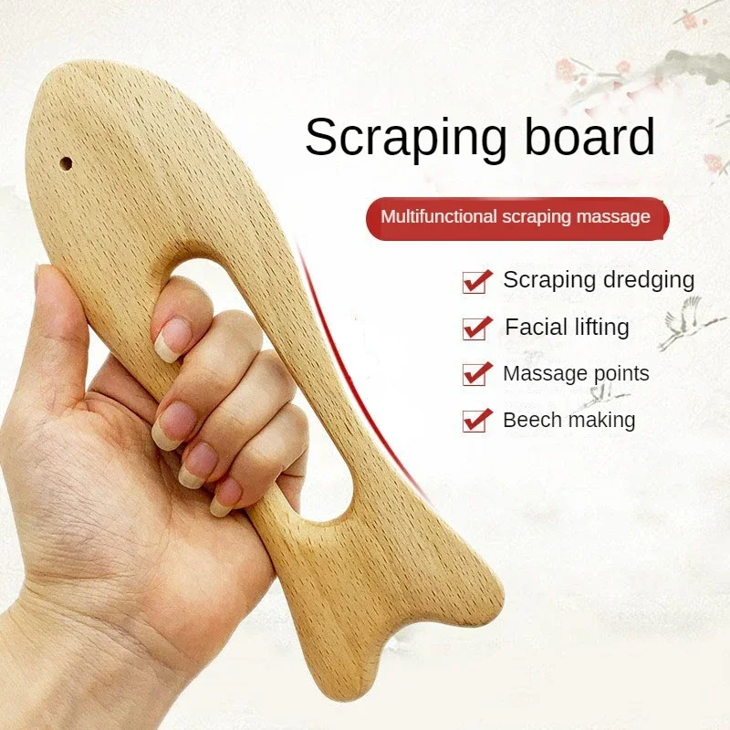 

Body Shaping Neck Back Scraper Beech Wood Therapy Lymphatic Drainage Tool Scraping Board Guasha Tool for Gua Sha Massage Tools