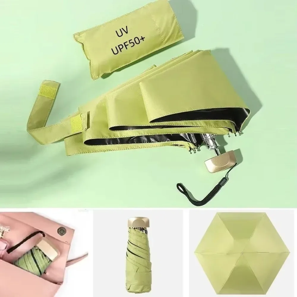 Ultraviolet Protection Pocket Rain Umbrella Ultralight Dual Use Sun Umbrella Folding Wind Resistant Sun Shade Umbrella Summer