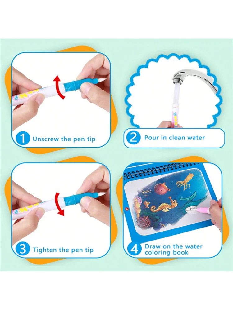 Montessori Reusable Water Painting Book - Eco-Friendly Art Montessori Reusable Water Painting Book - Eco-Friendly Art - Image 5