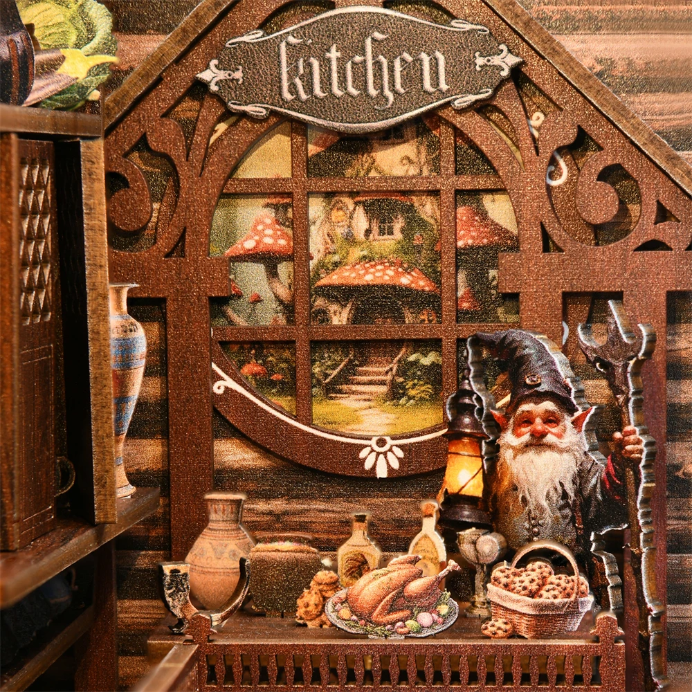 Seven Dwarfs Wooden Puzzle Bookend DIY 3D Puzzle