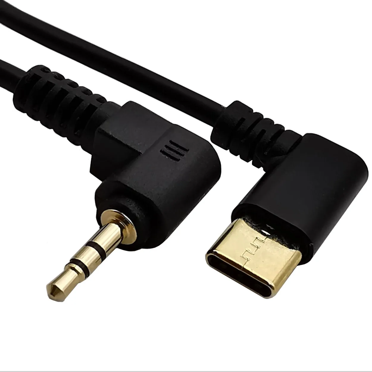 كابل محول الصوت العام من النوع C إلى 3.5 ملم مطلي بالذهب للهاتف المحمول ومكبر صوت AUX للسيارة وكابل توصيل سماعة الرأس